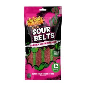 CANDY PARADISE SOUR BELTS WICKED WATERMELON 12x100G