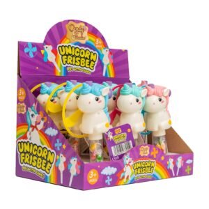 CANDY PARADISE UNICORN FRISBEE TOY WITH CANDY 9x1PCs