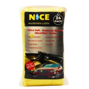 YELLOW MICROFIBER CLOTH (24 PACK) 1x40CMx40CM