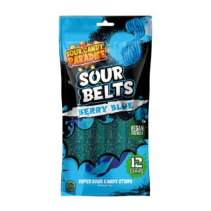 CANDY PARADISE SOUR BELTS BERRY BLUE 12X100G